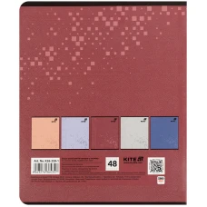 Зошит 48 арк., клітинка, гібр. лак + УФ лак, Kite One color K26-259-1