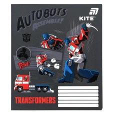 Зошит 12 арк., клітинка, гібр. лак + УФ лак, Transformers TF26-232 Kite