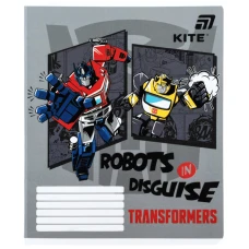 Зошит 12 арк., клітинка, гібр. лак + УФ лак, Transformers TF26-232 Kite