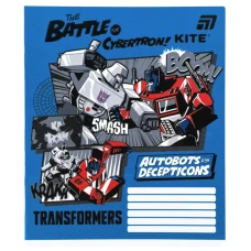 Зошит 12 арк., клітинка, гібр. лак + УФ лак, Transformers TF26-232 Kite