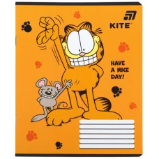 Зошит 12 арк., клітинка, софт тач + УФ лак, Garfield GF26-232-4 Kite