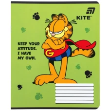 Зошит 12 арк., клітинка, софт тач + УФ лак, Garfield GF26-232-4 Kite