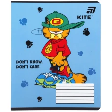 Зошит 12 арк., клітинка, софт тач + УФ лак, Garfield GF26-232-4 Kite