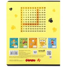 Зошит 12 арк., клітинка, софт тач + УФ лак, Garfield GF26-232-4 Kite
