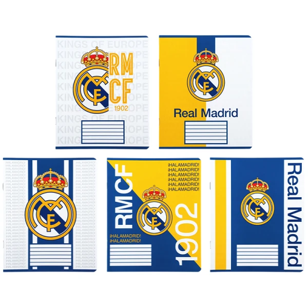 Зошит 12 арк., клітинка, софт тач + УФ лак, Real Madrid RL26-232 Kite
