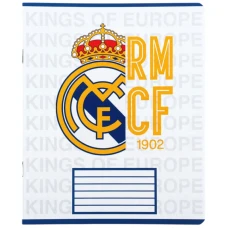 Зошит 12 арк., клітинка, софт тач + УФ лак, Real Madrid RL26-232 Kite