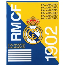 Зошит 12 арк., клітинка, софт тач + УФ лак, Real Madrid RL26-232 Kite