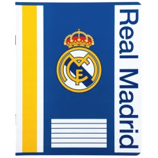 Зошит 12 арк., клітинка, софт тач + УФ лак, Real Madrid RL26-232 Kite