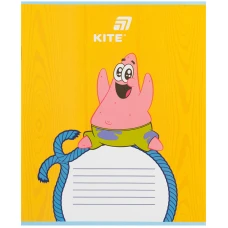 Зошит 12 арк., коса, софт тач + УФ лак об'ємний, Sponge Bob SB26-235 Kite