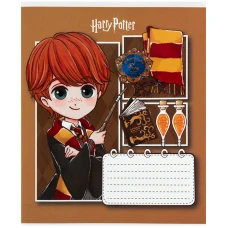 Зошит 12 арк., коса, софт тач + УФ лак, Harry Potter HP26-235 Kite