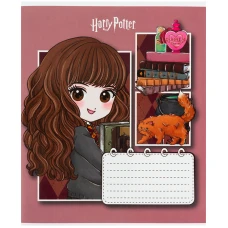 Зошит 12 арк., коса, софт тач + УФ лак, Harry Potter HP26-235 Kite