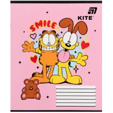Зошит 12 арк., коса, софт тач + УФ лак, Garfield GF26-235 Kite
