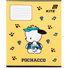 Зошит 12 арк., коса, софт тач + УФ лак об'ємний, Pochacco PC26-235 Kite