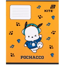 Зошит 12 арк., коса, софт тач + УФ лак об'ємний, Pochacco PC26-235 Kite