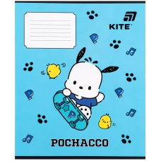 Зошит 12 арк., коса, софт тач + УФ лак об'ємний, Pochacco PC26-235 Kite