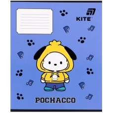 Зошит 12 арк., коса, софт тач + УФ лак об'ємний, Pochacco PC26-235 Kite