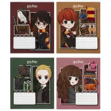Зошит 12 арк., коса, софт тач + УФ лак, Harry Potter HP26-235 Kite