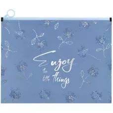 Папка на блискавці zip-lock А4+ Flower Symphony-3, 1497-46-A