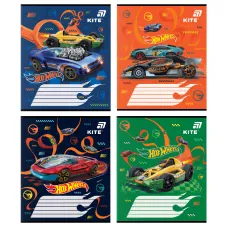 Зошит 12 арк., коса, гібр. лак + УФ лак, Hot Wheels HW26-235 Kite
