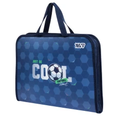 Папка-портфель YES FC на блискавці з тканинними ручками Football А4, 492376