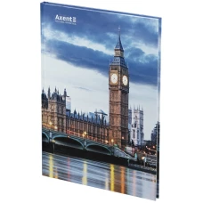 Книга записна А4-, 203*273 мм,96арк., кліт., City, London, 8425-5-A