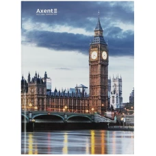 Книга записна А4-, 203*273 мм,96арк., кліт., City, London, 8425-5-A
