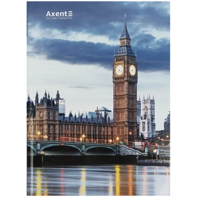 Книга записна А4-, 203*273 мм,96арк., кліт., City, London, 8425-5-A