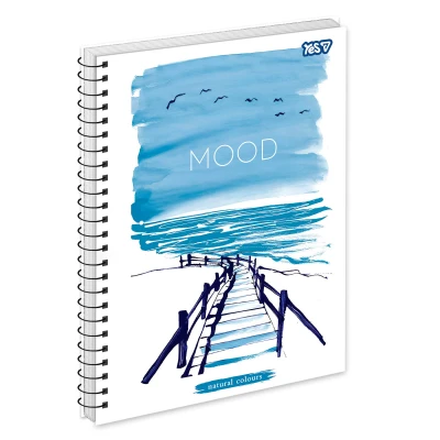 Зошит для записів А4 80арк. кліт., од.спіраль, Mood 152377 YES