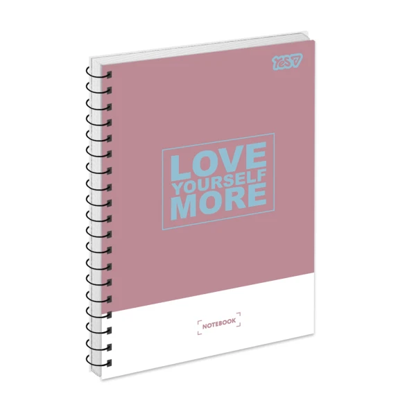 Зошит для записів А5 80арк. кліт., од.спіраль, Love More 152430 YES