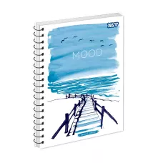 Зошит для записів А5 80арк. кліт., од.спіраль, Mood 152316 YES