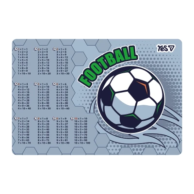 Підкладка пластикова Football. Таблиця множення. 492377 YES