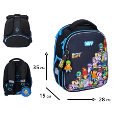 Рюкзак шкільний каркасний YES H-100S Stumble Guys 35х28х15см., 550489