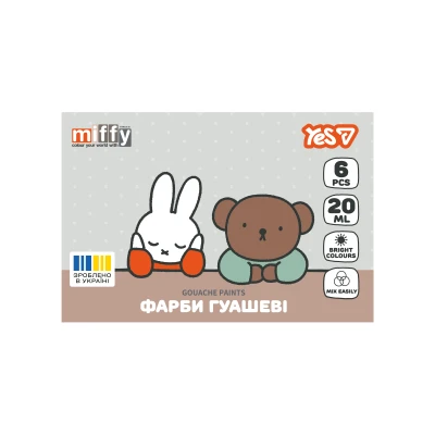 Фарби гуашеві Miffy 6 кол. 20 мл., 230444 YES