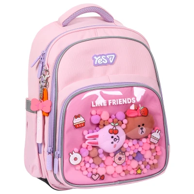 Рюкзак шкільний напівкаркасний YES S-91M Line Friends Dreamy 38х30х15см., 550247