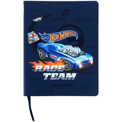 Щоденник шкільний, м'яка обкл. PU, Hot Wheels HW26-283 Kite