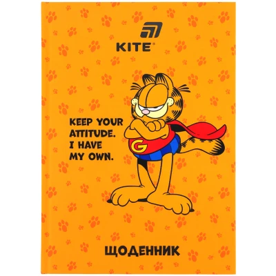 Щоденник шкільний, тверда обкл, Garfield GF26-262 Kite новинка