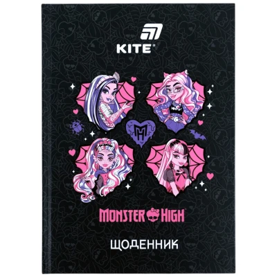 Щоденник шкільний, тверда обкл, Monster High MH26-262 Kite
