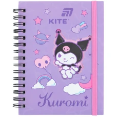 Блокнот вирубка, спіраль, на резинку, А6, 80арк., кліт, Kuromi HK26-229 Kite