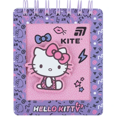 Блокнот вирубка, спіраль., 80 арк, кліт, Hello Kitty HK26-276-1 Kite