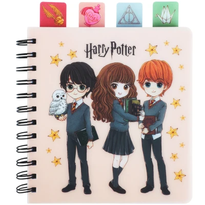 Блокнот з розділювачами на спіралі пласт. обкл., 80 арк., кліт., Harry Potter HP26-278 Kite