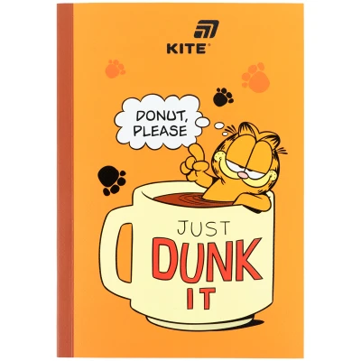 Блокнот м'яка обкл. А5, 40 арк., клітинка, Garfield GF26-091 Kite