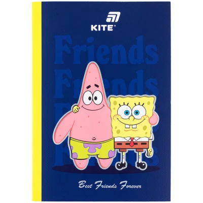 Блокнот м'яка обкл. А5, 40 арк., клітинка, Sponge Bob SB26-091 Kite