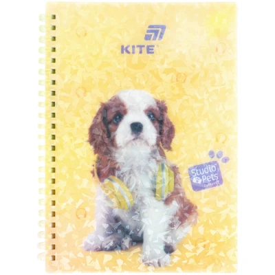 Блокнот на спіралі пласт. обкл., А5, 80 арк.,кліт., Studio Pets SP26-277 Kite