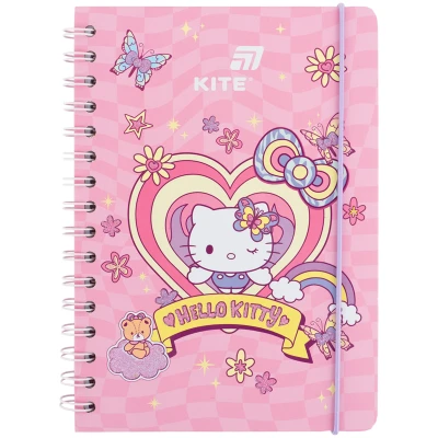 Блокнот на спіралі А5, 80 арк., кліт., Hello Kitty HK26-190-1 Kite
