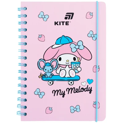 Блокнот на спіралі А5, 80 арк., кліт., My Melody HK26-190-3 Kite