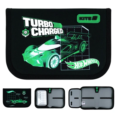 Пенал Kite 1 від., 1 відв., без наповнення HW26-621 Hot Wheels
