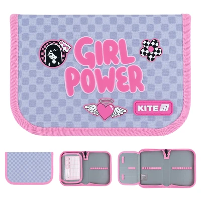Пенал Kite 1 від., 1 відв., без наповнення K26-621-5 Girl's Power