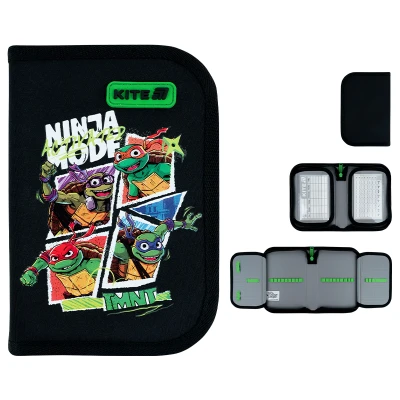 Пенал Kite 1 від., 2 відв., без наповнення NT26-622 Ninja Turtles