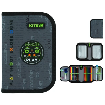 Пенал Kite 1 від., 2 відв., з наповненням K26-622H-2 Good Game