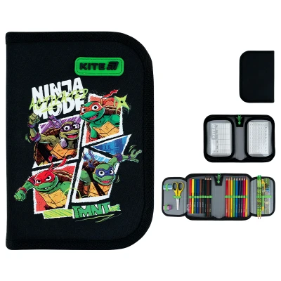 Пенал Kite 1 від., 2 відв., з наповненням NT26-622H Ninja Turtles